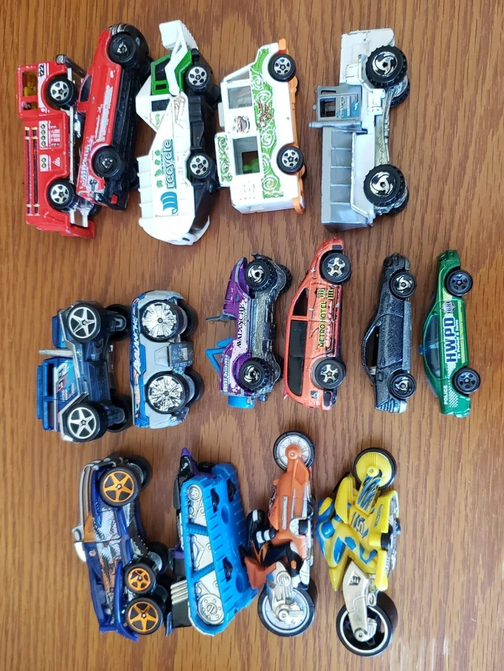 Vtg (15) Hotwheel Vehicles -80's thru early 2000's